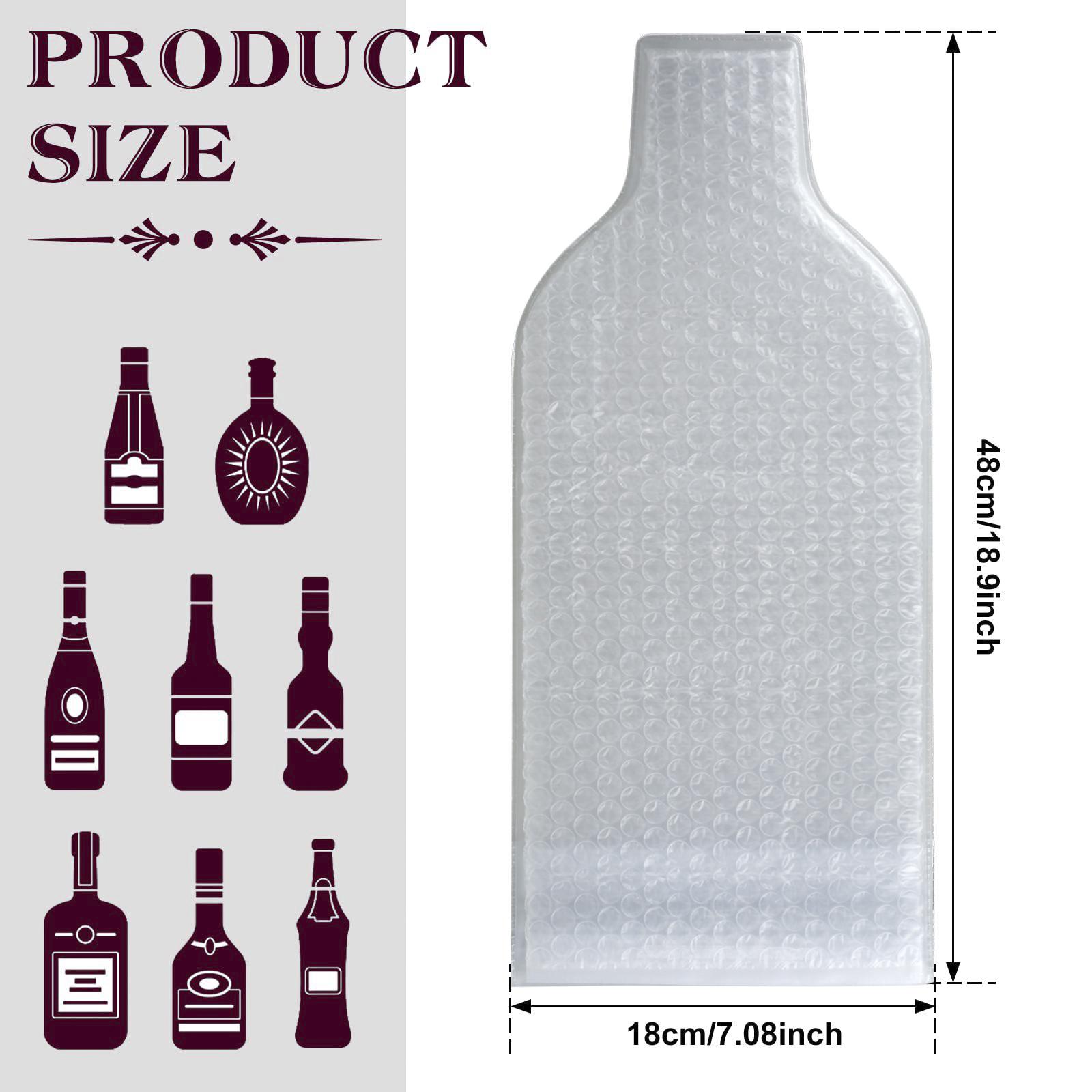 

4 Pcs Wine Bottle Bags Multi-Layered Protection Wine Bottle Sleeves with Double Inner Bubble Liner Wine Bottle Protector Travel белый