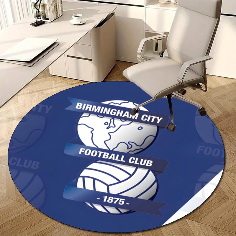 Personalized birmingham city f.c. Round Chair Office Rug - Perfect for Mat, Office Chair & More - Ideal Gift for Birthdays and Holidays