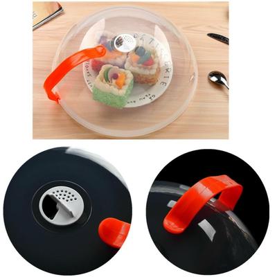 Cobertura de Prato de Plástico para Cozinhar Resistente ao Calor Tampa de Cozinha Protetor contra Salpicos Cobertura para Alimentos para Micro-ondas