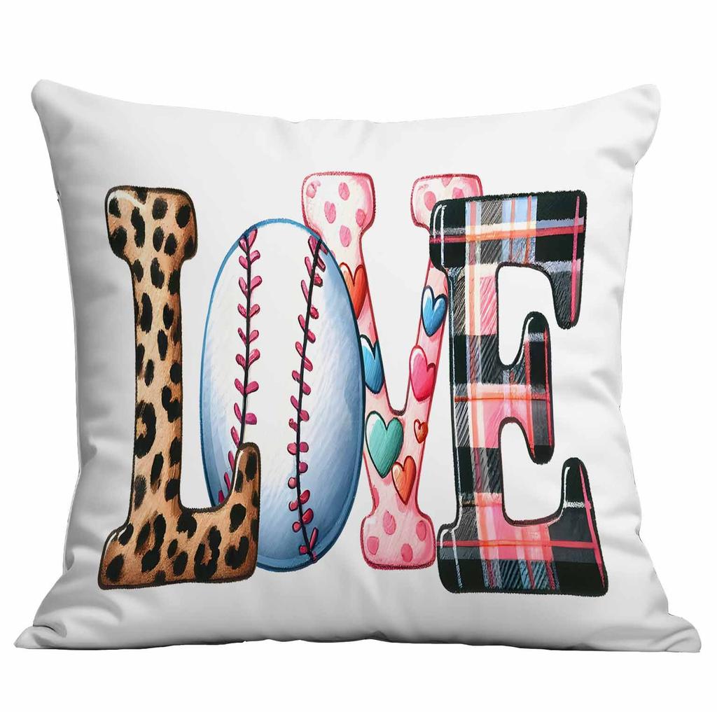 New Baseball Peripheral Printed Pillowcase Home Living Room Sofa Pillowcase Cushion Cover