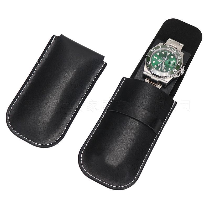 Sofort verfügbare Luxus-Leder-Uhrentasche: Hochwertige Aufbewahrung für mechanische Armbanduhren