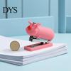 Small Desktop Stapler for Office Desk Mini Cartoon Stapler, Cute Pig Shape, Portable Lightweight PVC Easy Use Daily Homework Shell Binding Tool,