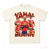 Camiseta de Lamine Yamal Vintage Bootleg Retrato de Jugador de Fútbol Retro Gráfico Algodón Oversize Estrella de Fútbol Impreso Streetwear Ropa Y2k Femenina Masculina