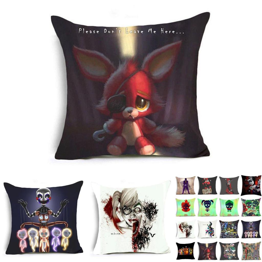 Luxuriöser 18'' Harley Quinn Joker Polyester-Kissenbezug für ultimative Heimdekoration