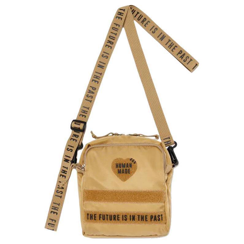 New HUMAN MADE Nylon Crossbody Bag Shoulder Bag Large Size Unisex Light Umber HM28GD017