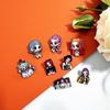 4 Stück KPOP Dämonenjäger Emaille-Anstecker Saja Boys Jinu Elster Cartoon-Charakter Metall-Broschen Abzeichen Schmuck Geschenke für Anime-Fans