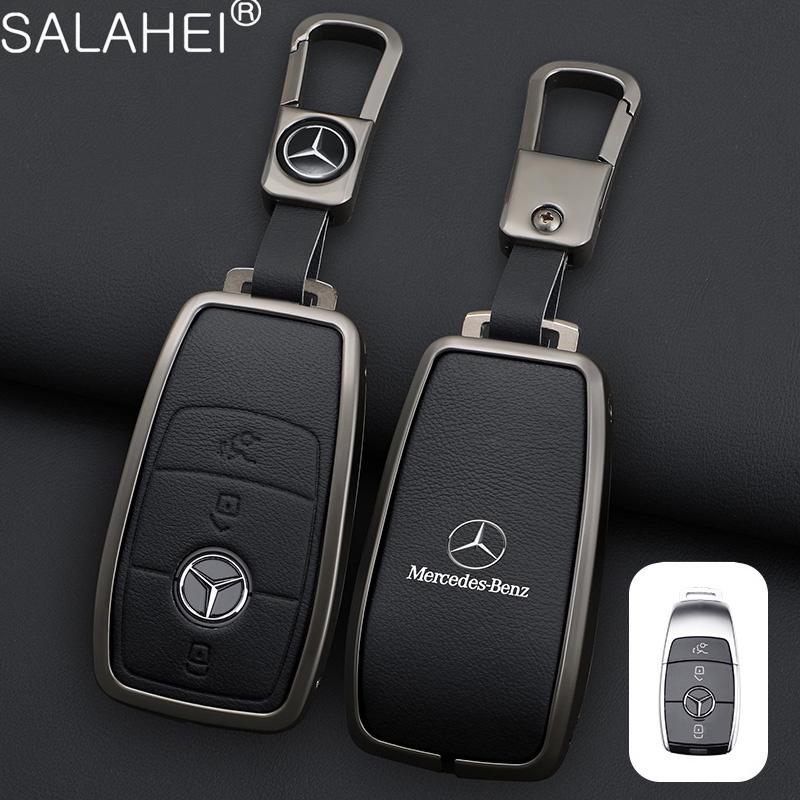 CRX1 Leather Car Key Case Cover Keychain For Mercedes Benz W205 W213 X253 W222 W206 W223 X254 EQE EQS A C E S GLC EQ Series 2015-2026
