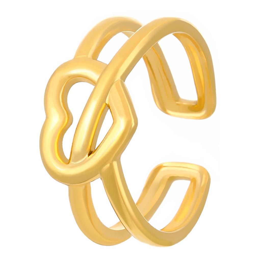 High-End Edelstahl Blumen- & Seestern Offener Ring für Damen