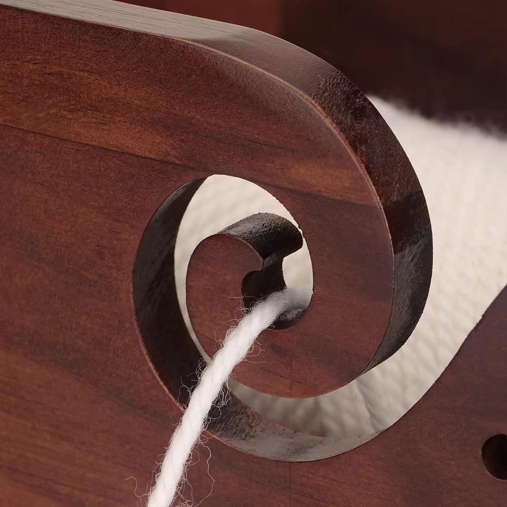 Multi-functional Yarn Bowl Wood Knitting Wool Holder Storage Tool Knitting Bowl  Handcrafted