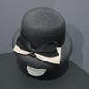 New bow straw hat women's summer outdoor big eaves sun hat dome bucket hat sun hat