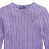 Polo Ralph Lauren Slim Fit Cable Knit Cotton Sweater Women Tops Spring-Violet WMPOSWENC021159-500