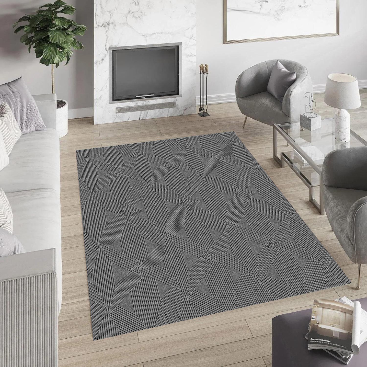 

Rovigo Home Washable Printed Carpet RV060-FNL333 50x80 серый