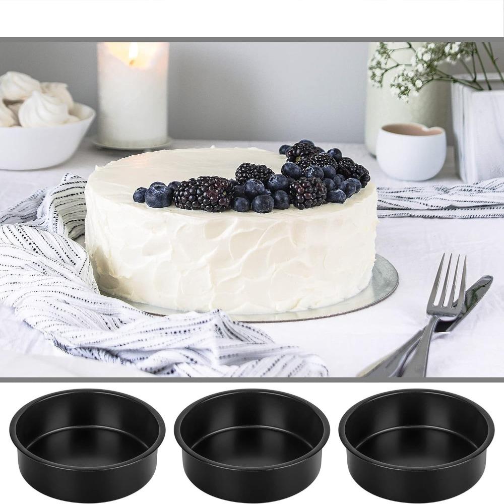Food Grade 4/6/8/9/10 In Cake Mold Non Stick Carbon Steel Cake Tools Round Heat Resistant Food Container Household