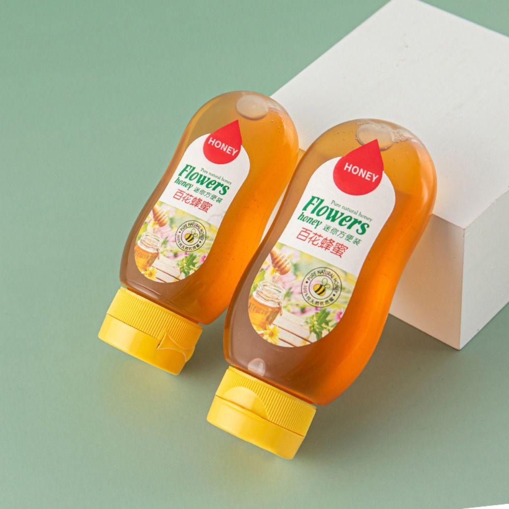 Transparent Honey Bottle PP Honey Jar Portable Syrup Jar