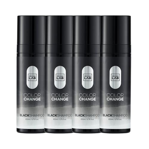 Natural Hair Dye Color Change Black Shampoo 200ml 4-Pack
