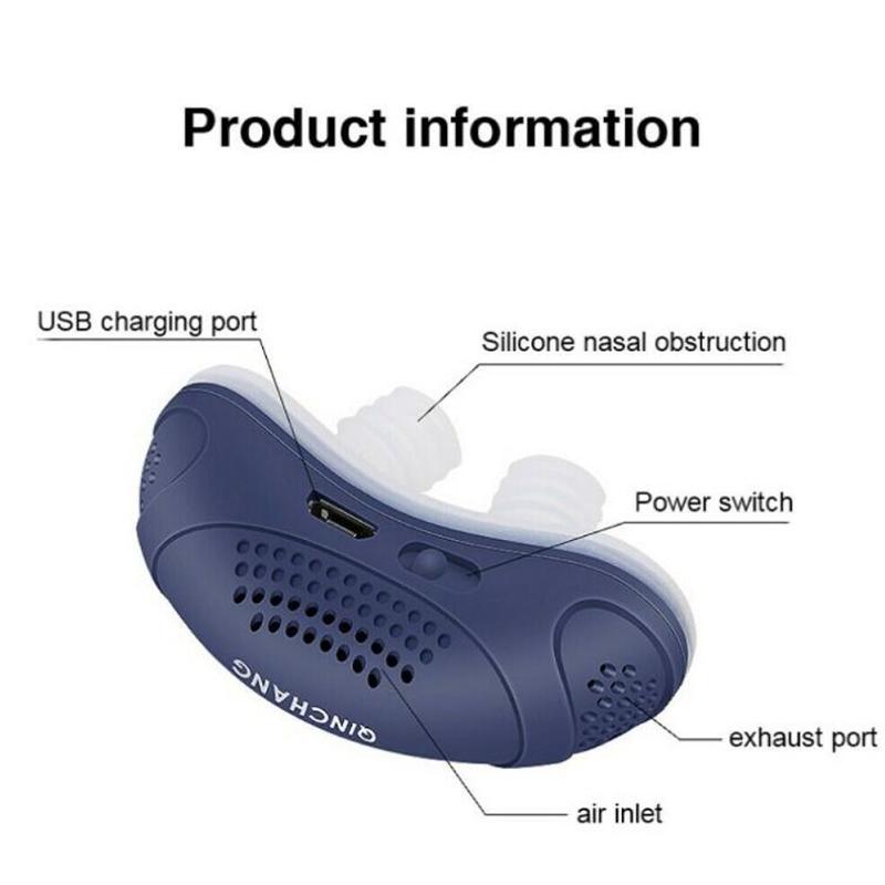 Electric Anti Snore Nose Stopper Breathing Apparatus Aid Relieve Snoring Device