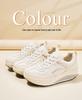 Echtes Leder Dicke Sohle Höhenvergrößernde Sneaker - Lässige Rocker Sportschuhe für Frühling und Herbst