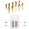 11 Stück Messing Spannzangen + Spannmutter Set 0,5-3,2mm Elektrischer Schleifer Vier-Lappen Kupferfutter 4,8mm Schaft
