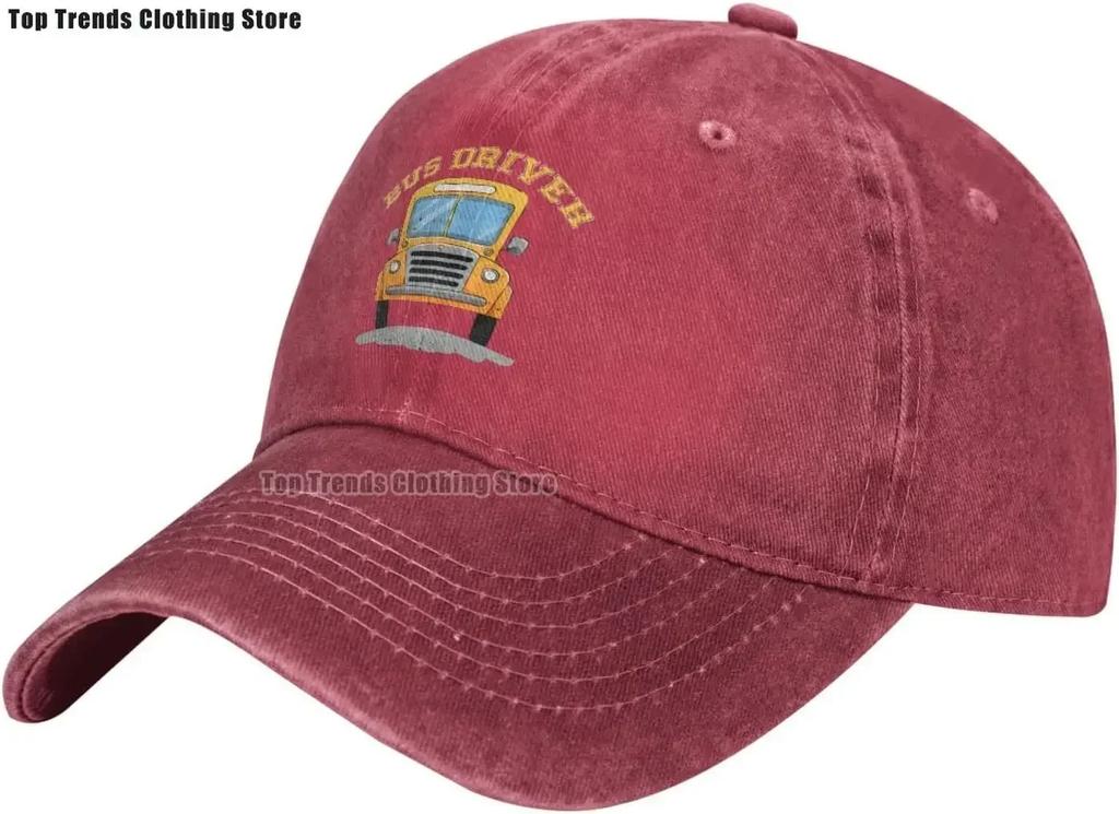 Vintage Baseball Cap Bus Driver School Bus Trucker Hats Adjustable Dad Cap Gifts