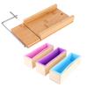1200ml DIY Silicone Soap Making Mold Wooden Box Set Manual Soap Cutter with Scale Kitchen Tool