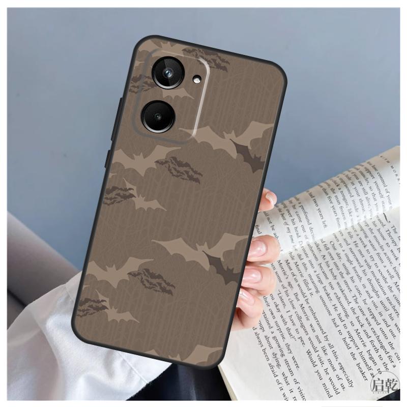 Goth Vampire Bat Gothic Case For Realme C51 C55 C53 C35 C33 C30 C67 C21Y C25s C15 9 10 11 12 Pro Plus GT Neo 5 Cover