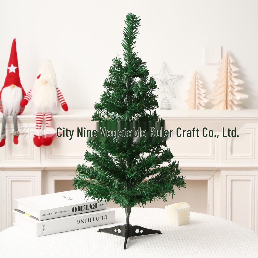 Mini 30cm Christmas Tree Set: PVC Desktop Decoration with Ornaments