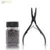 ARLANY Hair Extension Pliers 1000Pcs 4mm Micro Beads for Weft Extension Microlink Pliers Silicone Hair Extension Beading Tool