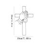 1Pc Praying Hands Cross Metal Wall Decor, Metal Wall Art, Cross and Hand Design Wall Decor, Modern Style Religious Wall Decor, Home Living, Home Decor