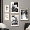 Vintage Black White Pairs City Golden Champagne Girl Wall Art Print Posters Living Room Decoration Home Canvas Painting Pictures