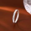 925 Sterling Silver Geometric Open Ring - Luxury Design for Women, Plain High-End Feel, Light Index Finger Band