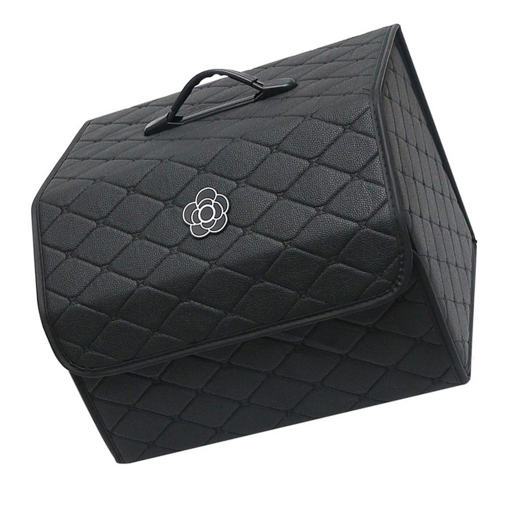 Organizér do kufru auta s vysokou kapacitou, víceúčelový, z PU kůže, přenosný úložný box do kufru s