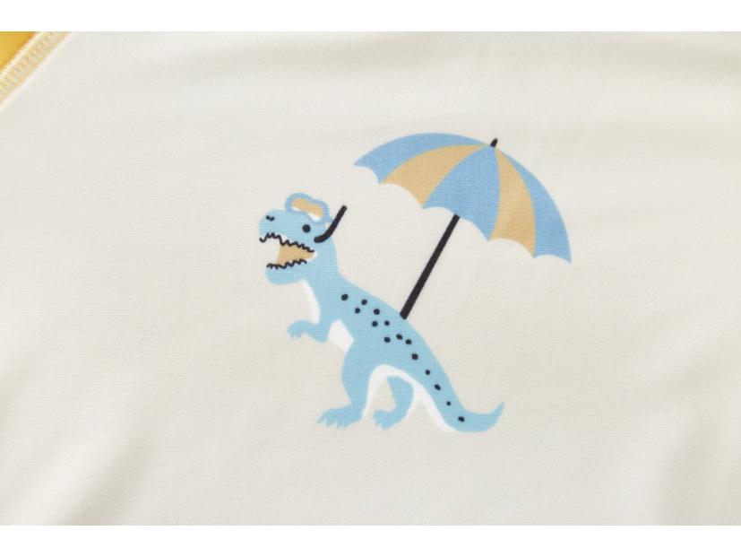 Barnens Dinosaurie Baddräktsset - Snabbtorkande Kortärmad & Shorts för Pojkar