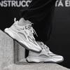 Extra large size men's shoes spring and autumn 2025 new mesh sports shoes fashion casual shoes thick sole inner height increase dad shoes