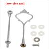 1/2/3 Tiers Zinc Alloy Crown Cake Stand Pillar Without Plate Desserts Fruits Cookie Rack Handle Wedding Party Accessories