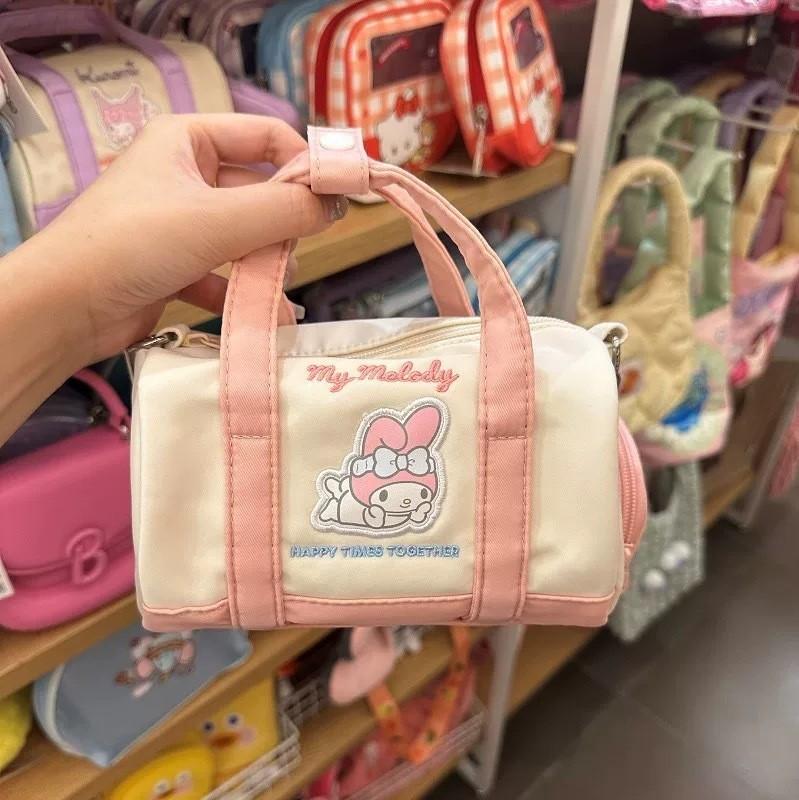 Kuromi Melody Cinnamoroll Nylon Large Capacity Bag With Drawstring Closure For Daily Use
