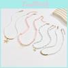 Mjuklera och konstpärlor Halsband Set Med Stjärnpärla I Boho Stil För Sommaren