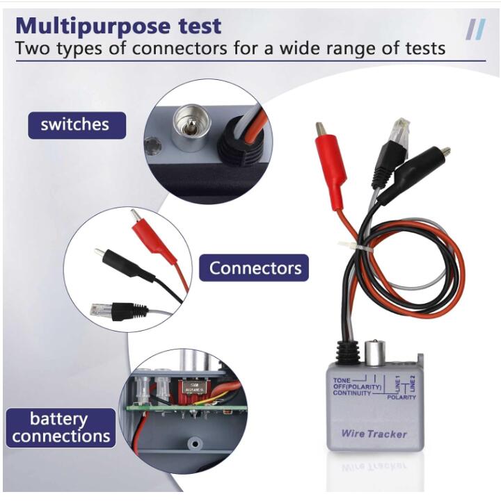 Tone Generator Kit, Wire Tracer Circuit Tester, 200EP High Accuracy Wire Tester Kit, Wires Tone Tracer,