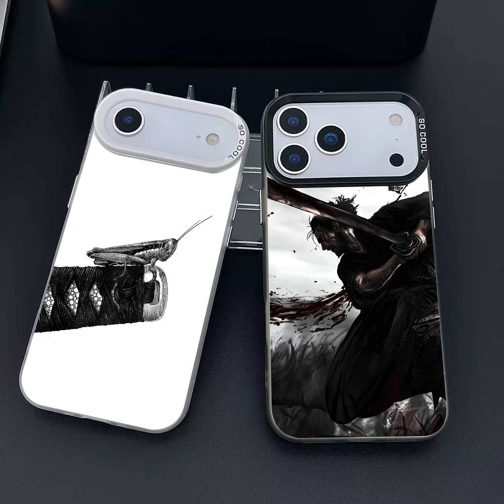 Vagabond Miyamoto M-Musashi phone case for iPhone 17 17Air 16 15 14 13 12 11 Pro Max Plus Colorful Silver