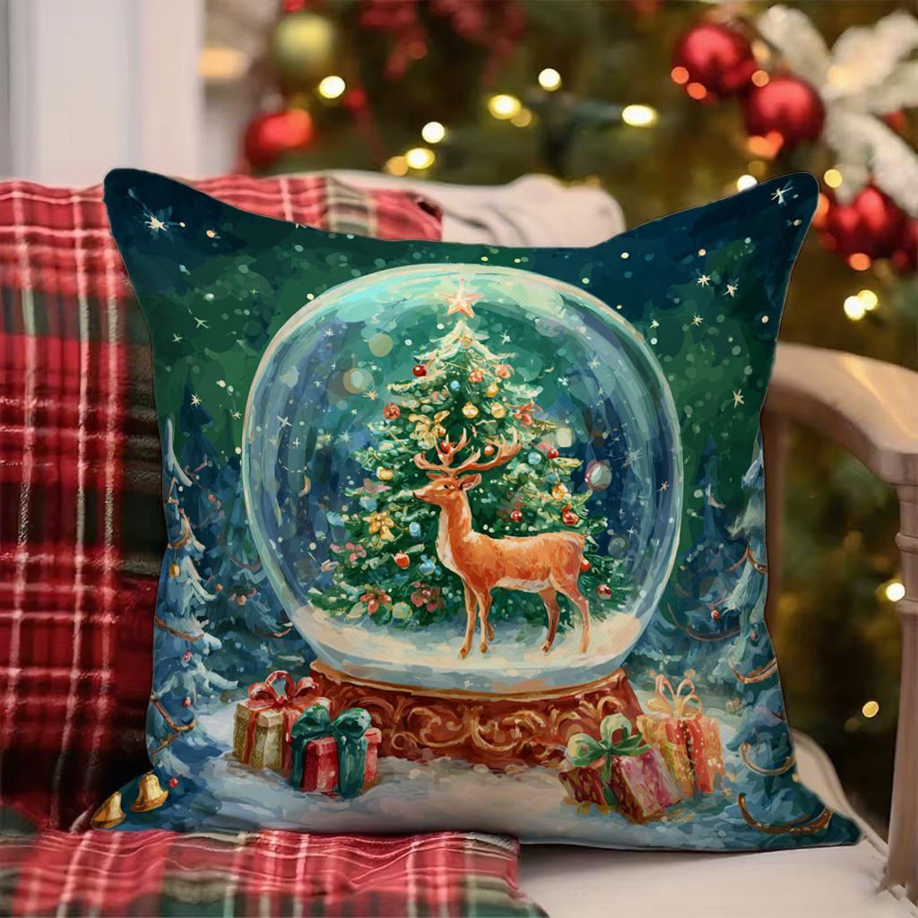 Weihnachtliche Kissenhülle mit LebkuchenmannGeeignet für Sofa Auto Schlafzimmer dekorativer Kissenbezug Kissenbezug