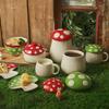 Red Mushroom Western Pasta Plate Ceramic Coffee Cup with Lid Fine Dessert Salad Bowl Kitchen Ceramic Stew Cup Mushroom Garnish