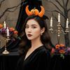 Plush Bat Hairband Lightweight Spooky Headwear Devil Horn Hairband Halloween Head Hoop  Carnival