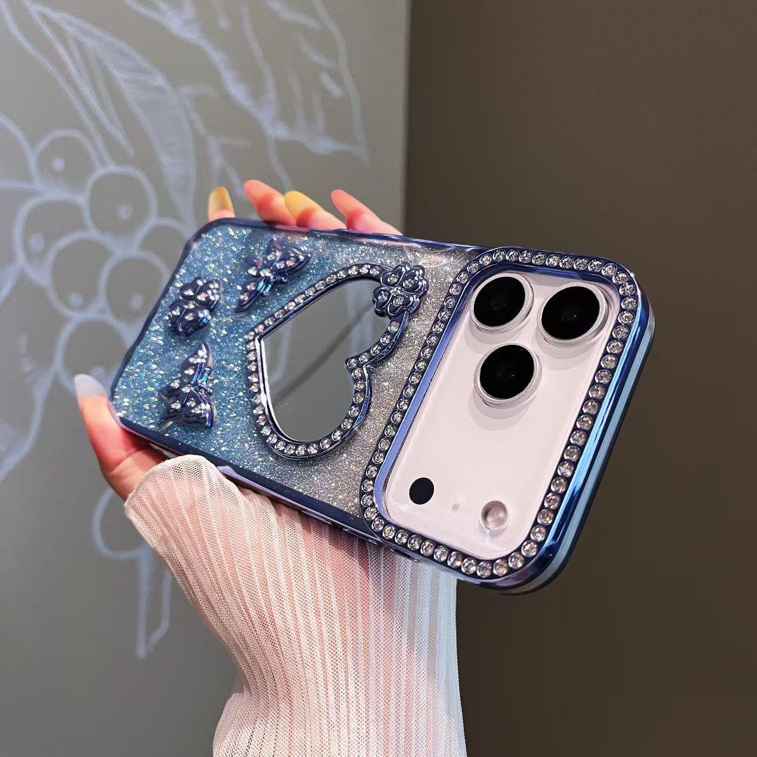 

Butterfly Glitter Rhinestone Case for iPhone 12/14/15/16 Pro Max iPhone 15