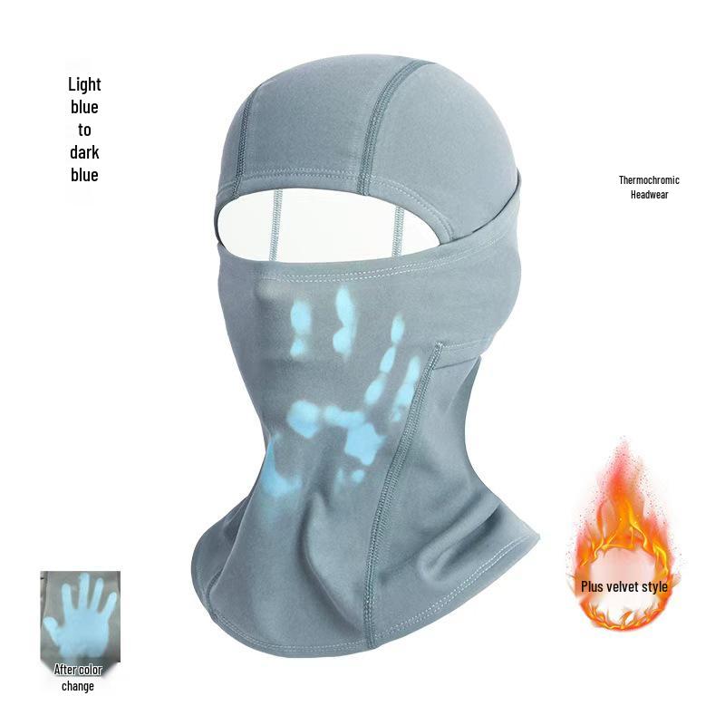 Color-Changing Thermal Winter Cycling Balaclava: Velvet-Lined, Windproof, Heat-Sensitive Ski Face Mask.