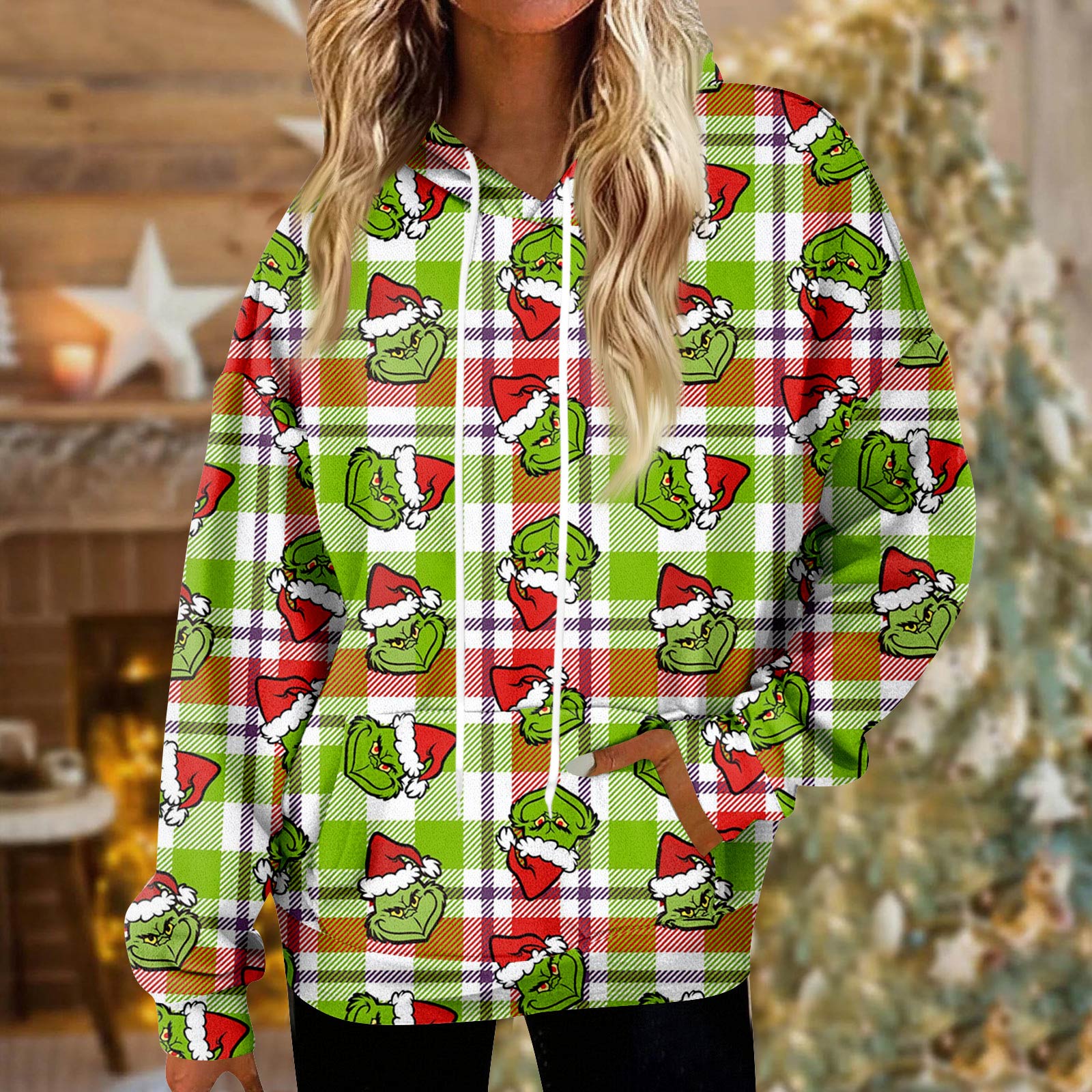 

Толстовки для женщин оверсайз зимние плюшевые милые свитшоты пуловер модная осенне-зимняя одежда M зелёный