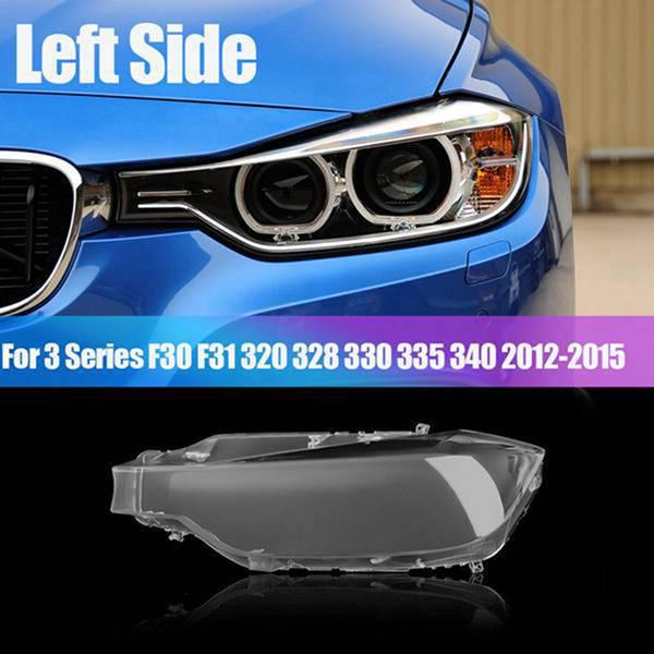 1 Pair Transparent PC Headlight Covers for BMW: Front Car Headlight Shell