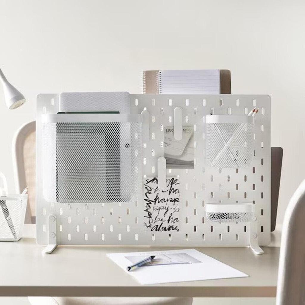 IKEA SKADIS: Freestanding Perforated Board, 56x37 cm, White (705.415.75/70541575)