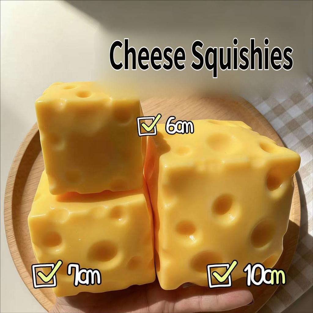 Large 6Cm7Cm10Cm Cheese Pinch Music Decompression Artifact Food Play Vent Decompression Toy