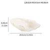 Seashell Shaped Ceramic Tray Gold Trim Wavy Shell Bowl Decorative Serving Dish for Fruit Jewelry Storage Table Decor Gift