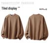 SH&Trend Men's Heavyweight 300g Round Neck Hoodie - Autumn/Winter Patchwork Long Sleeve Pullover