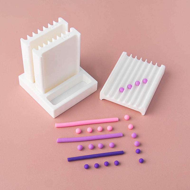1/4Pcs Pottery Hand Rolling Shaping Maker 2-In-1 Rubbing Strip Soft Ball Mold For Clay Bead Diy Jewelry Earring Handmade Craft